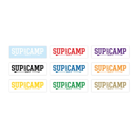 【サップステッカー】SUP AND CAMP サップとキャンプ