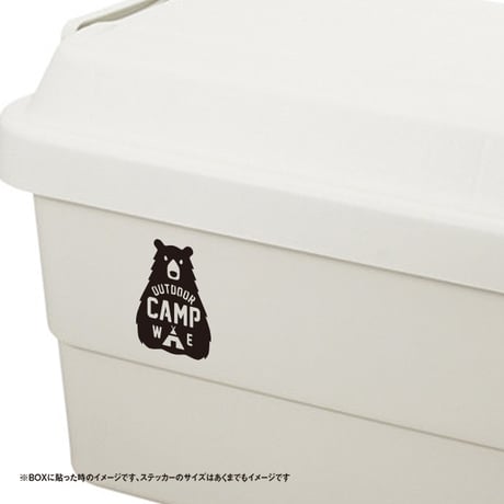 OUTDOOR CAMP 熊イラスト ステッカー