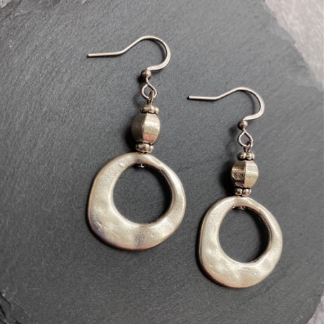 silver ring pierce/ earring