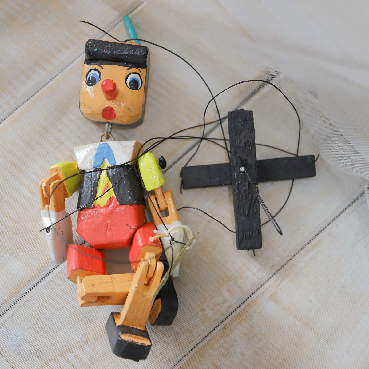 ピノキオ操り人形（昭和レトロ）木製