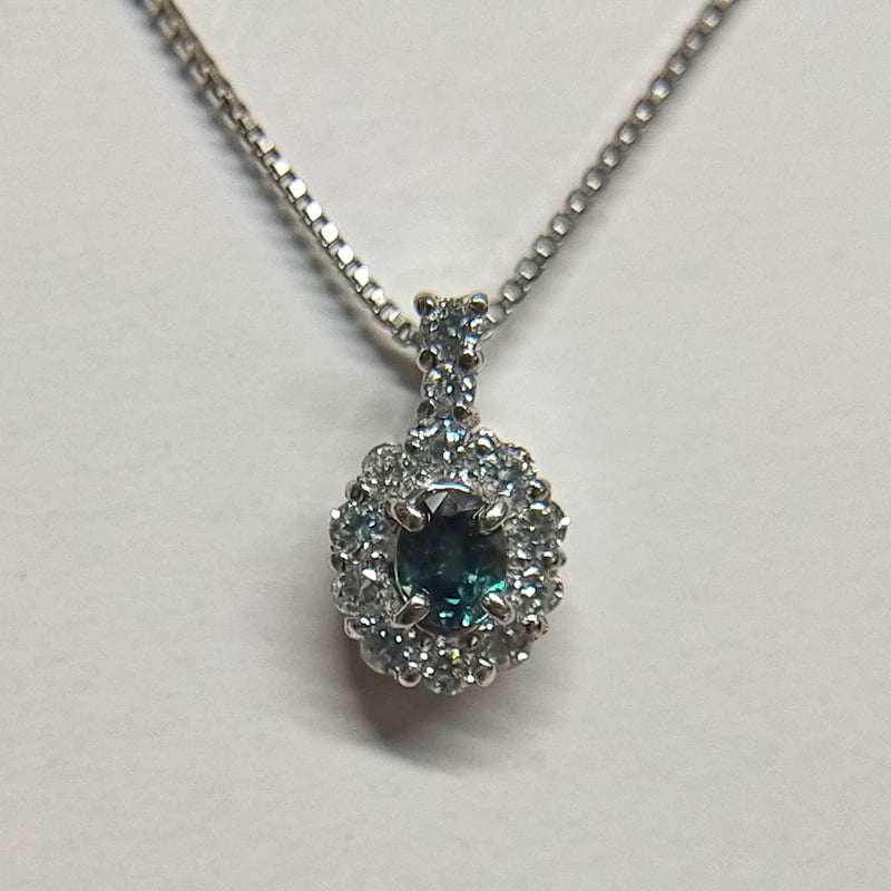 天然アレキサンドライト 0.15ct✨ダイヤモンド ネックレス トップ プラチナ