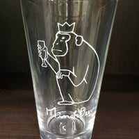 箕面ビール　おさるグラス