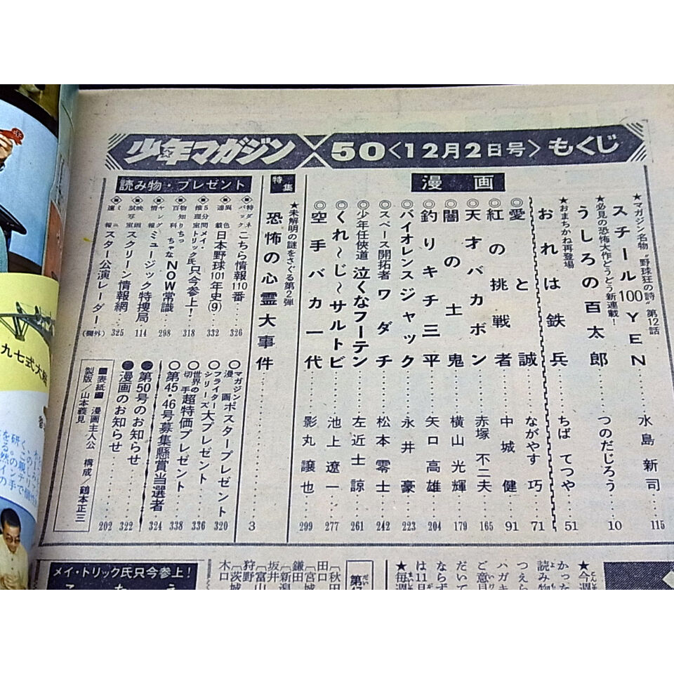 昭和48年 週刊少年マガジン No.50 | レトロ・スタイル