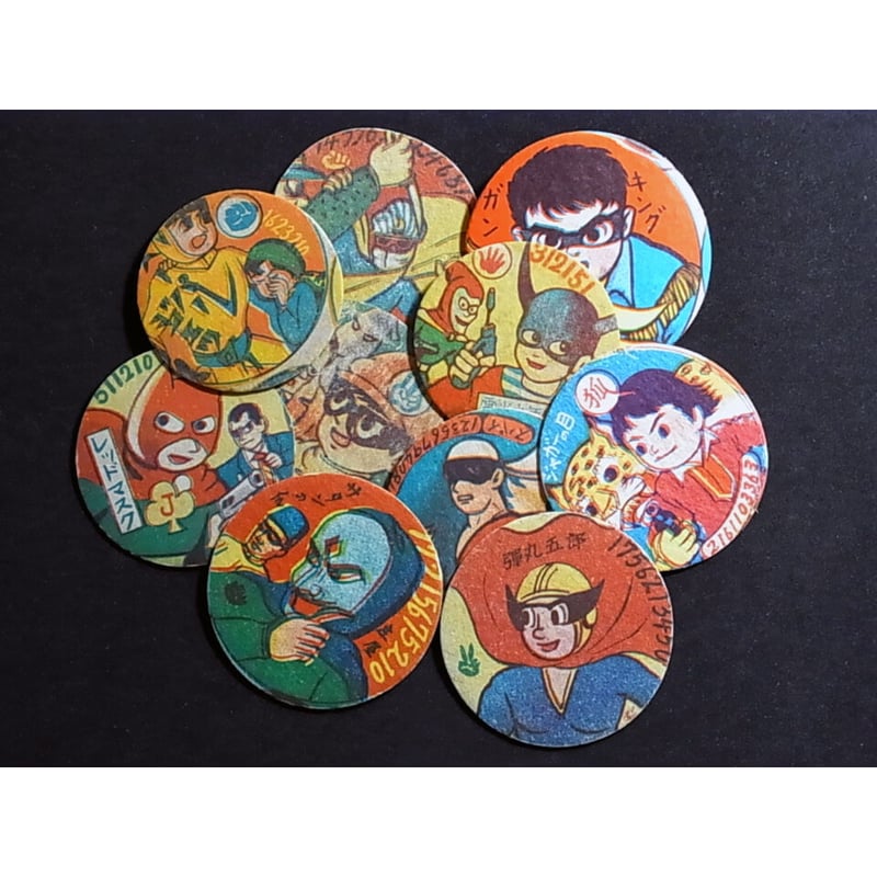 希少　昭和レトロ　日本の伝統キャラクター トレーディングカード めんこ　25枚 希少 昭和レトロ 日本の伝統キャラクター トレーディングカード