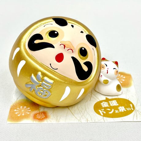 ドンとこい！だるま貯金箱(金)