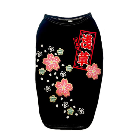 浅草Tシャツ　赤(red)/黒(black）2号～6号
