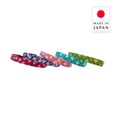 日本製　和柄首輪(霰あられ) L