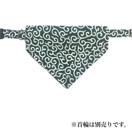 日本製和柄バンダナ（唐草）ML