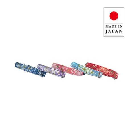 日本製和柄首輪(舞姫)　L
