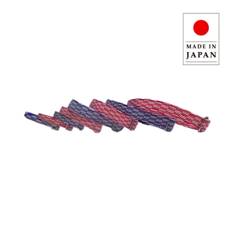 日本製　和柄首輪（矢がすり）SS~L