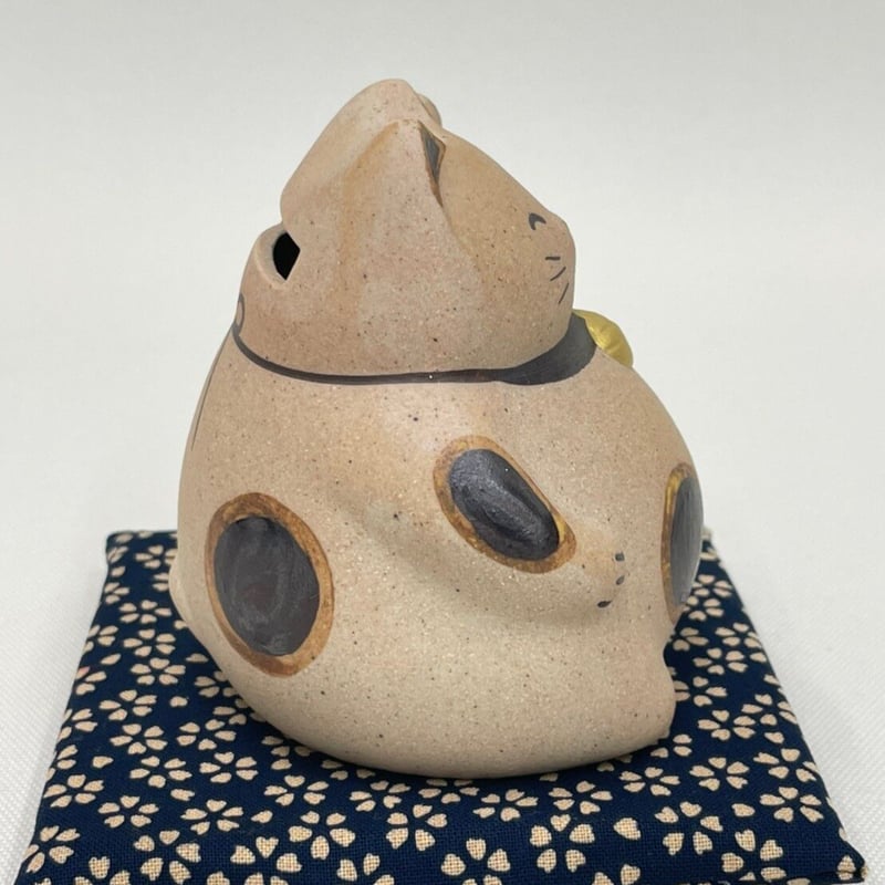 土もの まる猫 貯金箱 | adachiya NET