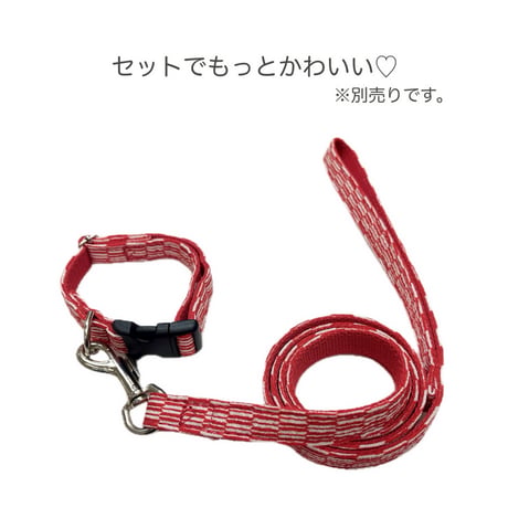 日本製　和柄首輪（矢がすり）SS~L