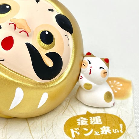 ドンとこい！だるま貯金箱(金)