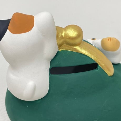 がま口貯金箱　猫