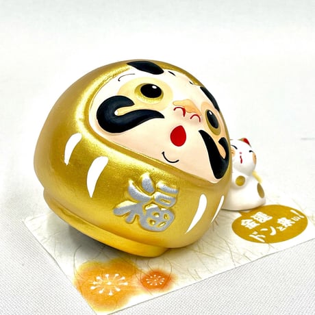 ドンとこい！だるま貯金箱(金)