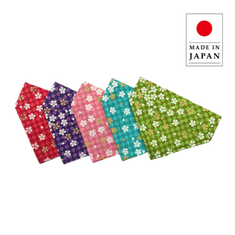 日本製和柄バンダナ(霰あられ)　S