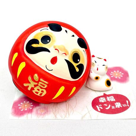 ドンとこい！だるま貯金箱(赤)