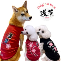 浅草Tシャツ　赤(red)/黒(black）2号～6号