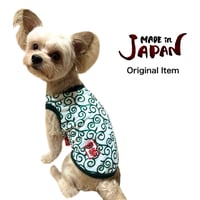 日本製唐草シャツ　白/緑（white/green）　2号〜6号