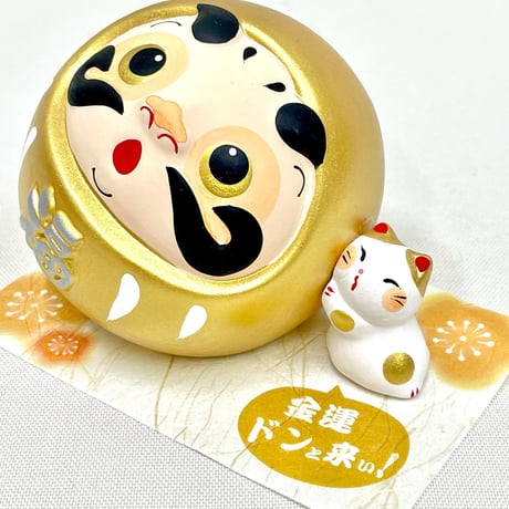 ドンとこい！だるま貯金箱(金)