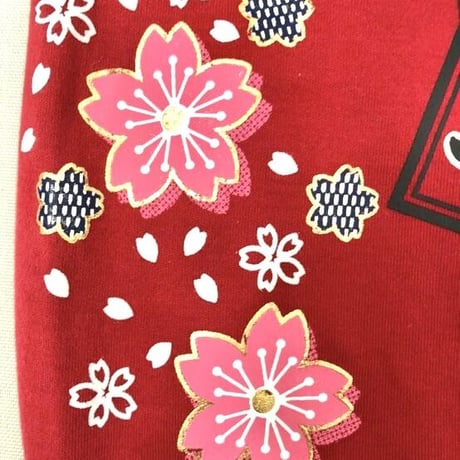 浅草Tシャツ　赤(red)/黒(black）　7号/8号