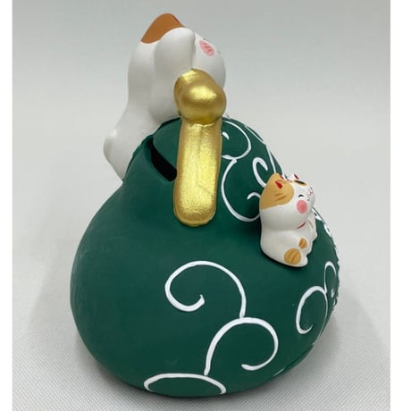 がま口貯金箱　猫
