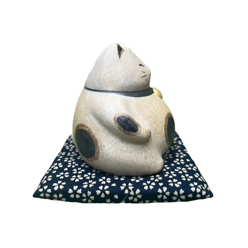 土もの まる猫 貯金箱 | adachiya NET