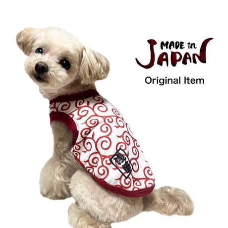 日本製唐草シャツ白/赤（white/red）2号〜6号