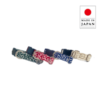 日本製和柄首輪(唐草)M