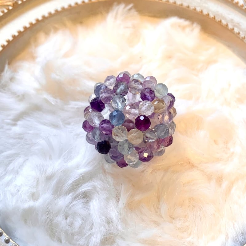 レインボー フローライト 3.5ミリ ペンダント ( 直径2.4cm ) | ପI, la