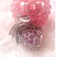 虹龍 パープル フローライト 1.5ミリ  ペンダント  Silvar925   (直径1.2cm）
