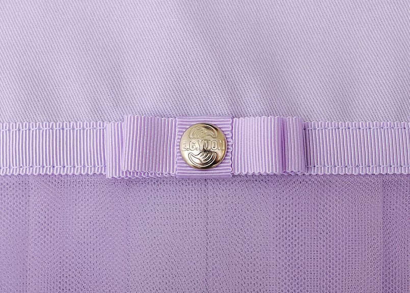 巾着バッグ ライラックラベンダー | E.G.YUON