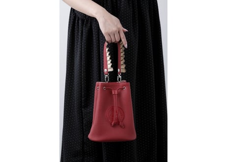 2way4styleポシェットバッグ　フリル：レッド