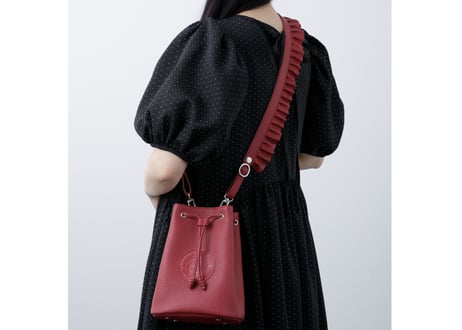 2way4styleポシェットバッグ　フリル：レッド