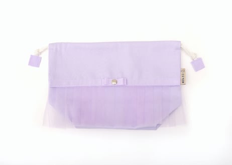 巾着バッグ　ライラックラベンダー
