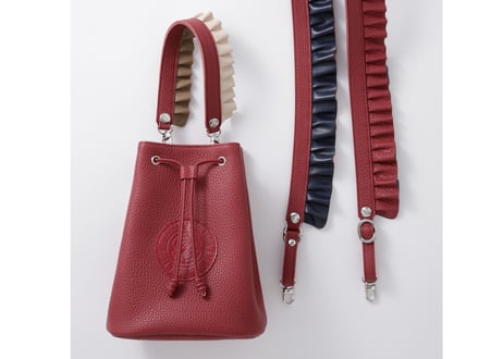 2way4styleポシェットバッグ　フリル：レッド