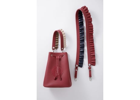 2way4styleポシェットバッグ　フリル：レッド