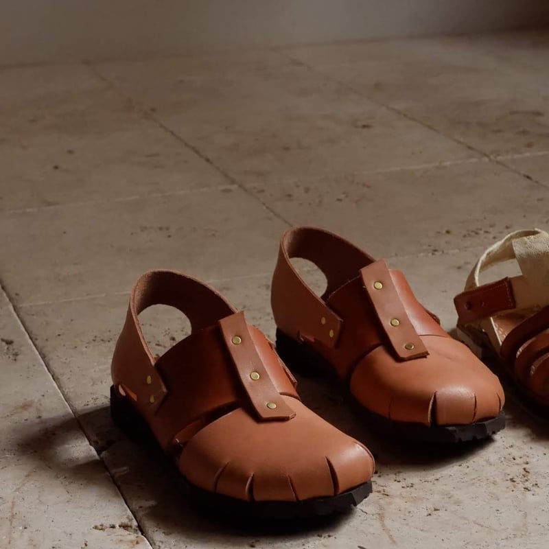 ぷあちぃ曽田耕さんの皮サンダル Ko 曽田 耕 【muku別注】 ”レザーサンダル