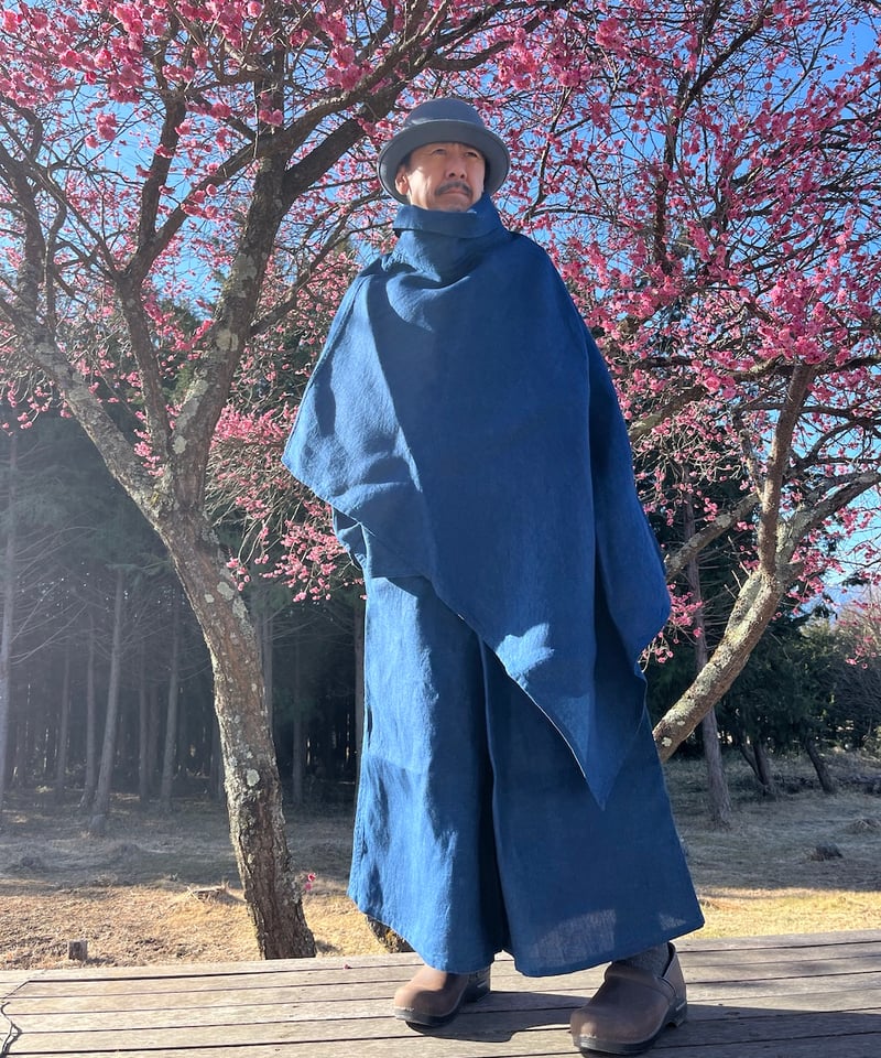 本藍染》ヘンプ100%マント 【厚手】 | Online Store 忠兵衛の衣
