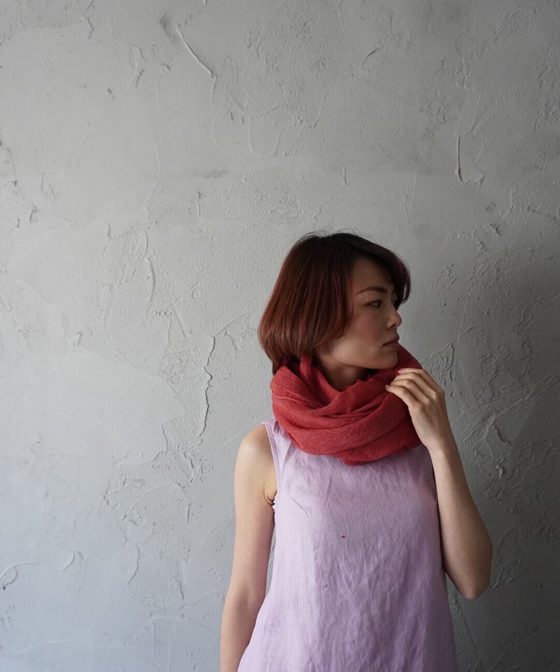 HEMP100%茜染ショール | Online Store 忠兵衛の衣