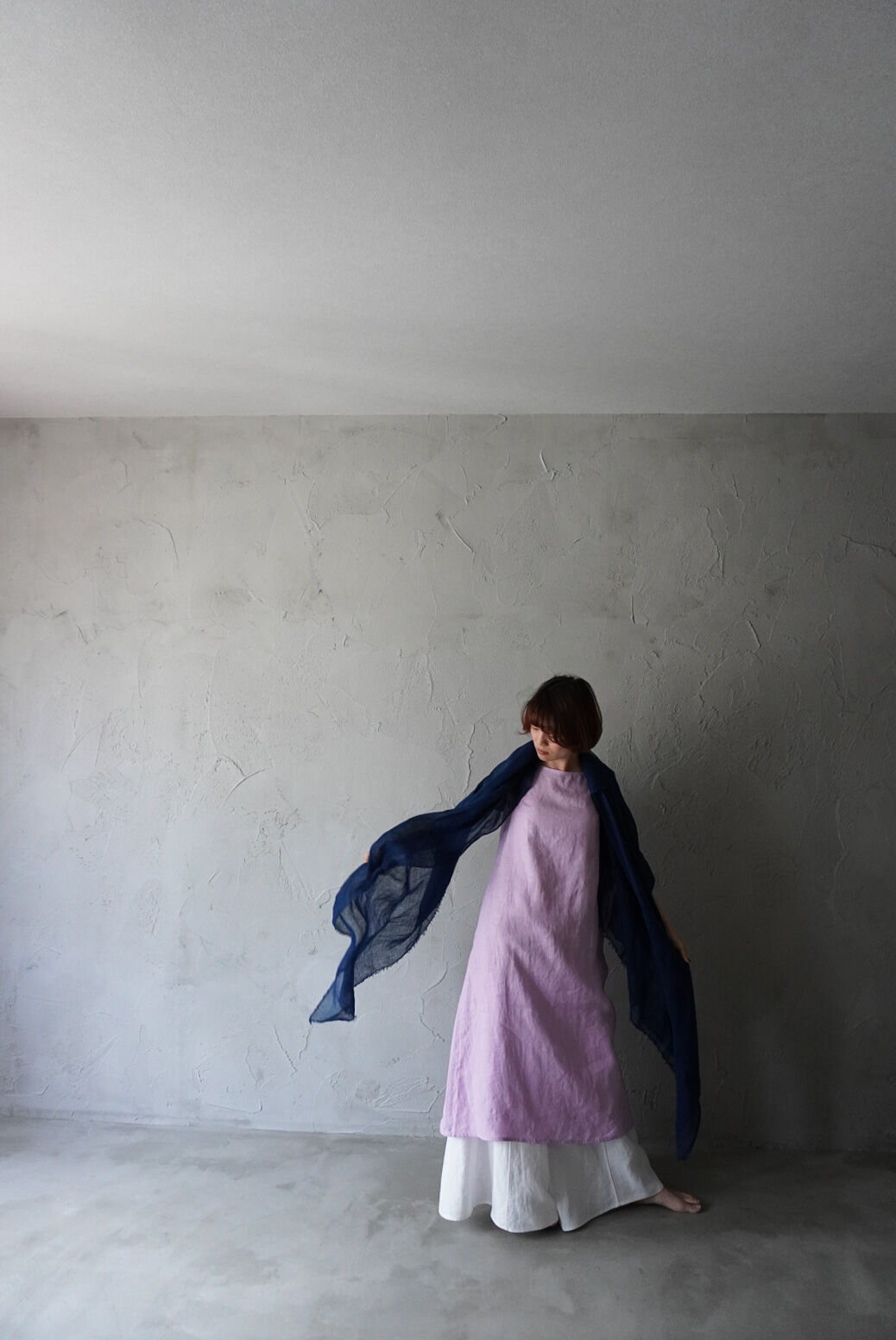 忠兵衛　大麻　ヘンプ100% 藍染　巻きスカート　美品 fit=scale-down,w=1200