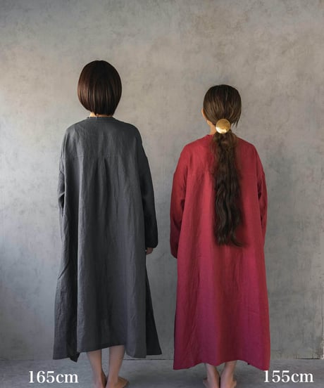 HEMP100％シャツワンピースDRESS/KAZE