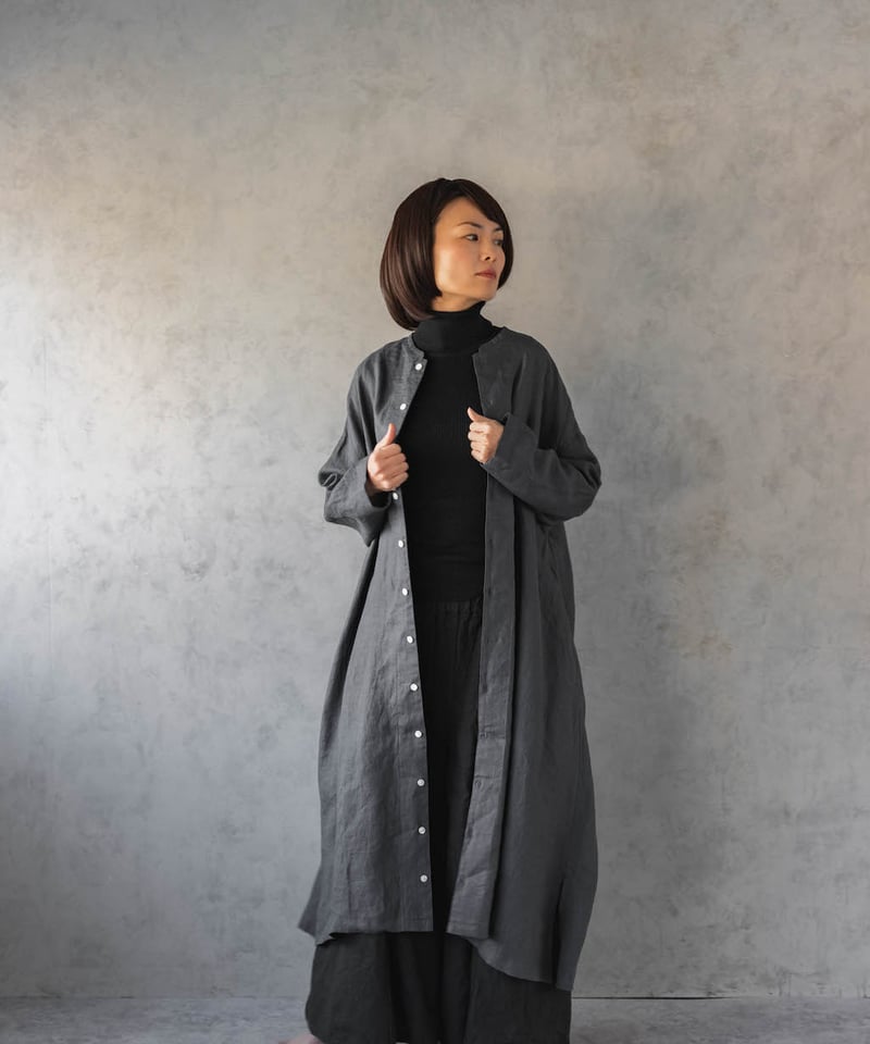 HEMP100％シャツワンピースDRESS/KAZE | Online Store 忠兵衛の衣