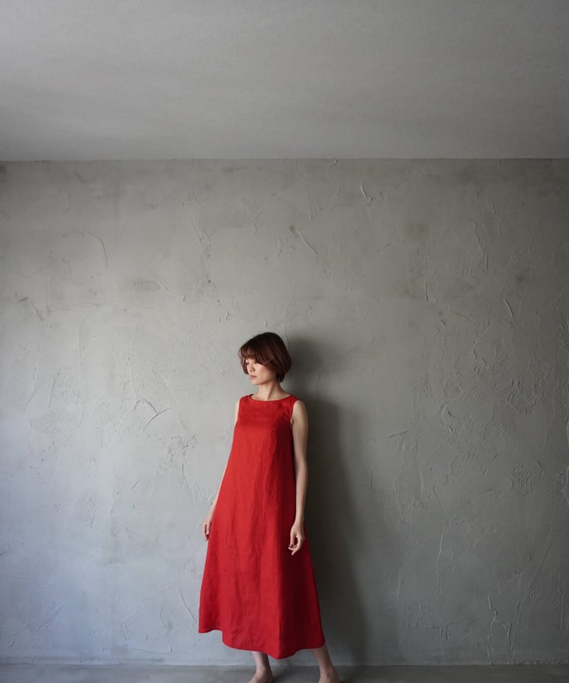 ぽっちぃ〜★ヘンプ100% ノースリーブ　チュニック　ワンピース ヘンプ100% ノースリーブワンピース 《nagisa》 | Online Store 忠兵衛の衣