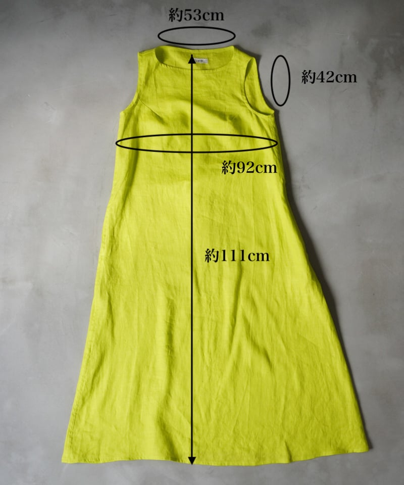 ヘンプ100% ノースリーブワンピース 《nagisa》 | Online Store 忠兵衛の衣
