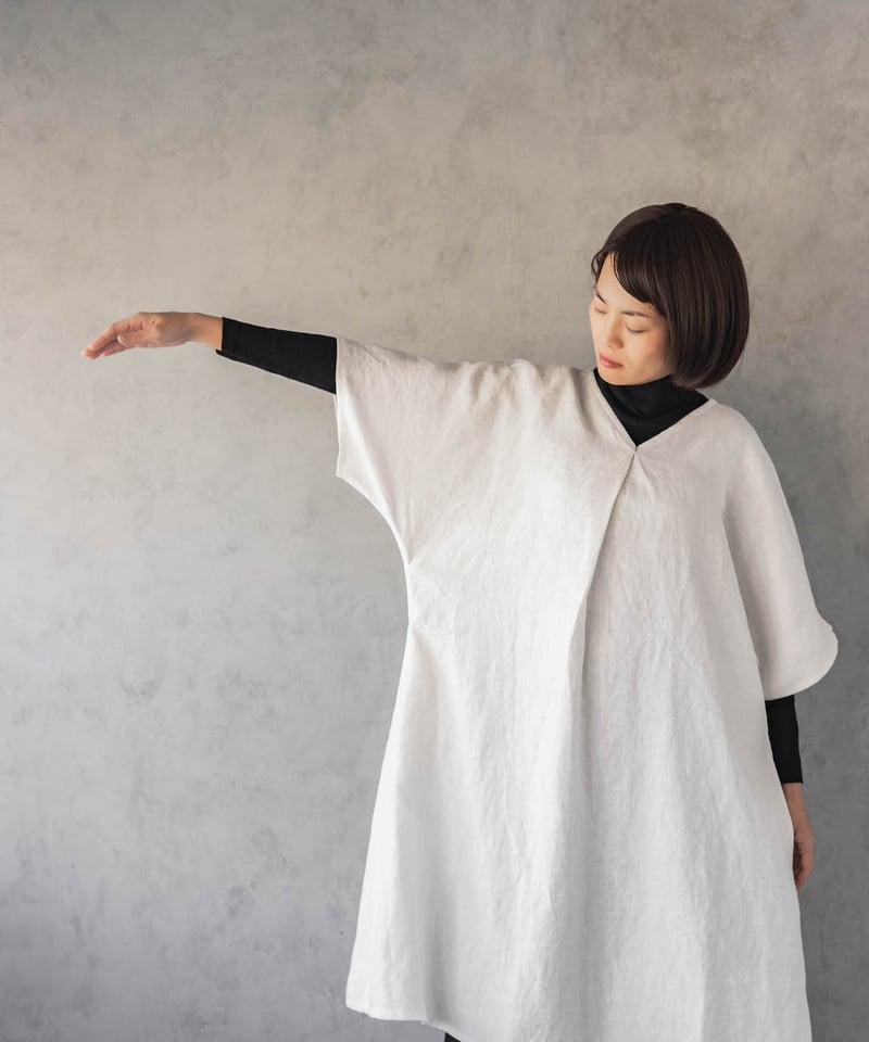忠兵衛　HEMP100%　Ｖネックワンピース ヘンプ100% チュニック・ワンピース【厚手】 | Online Store