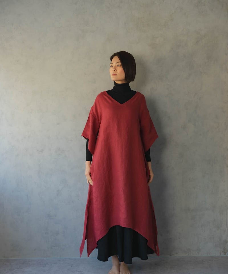 忠兵衛　HEMP100%　Ｖネックワンピース 忠兵衛 HEMP100% Vネックワンピース 忠兵衛 HEMP100% Vネックワンピース