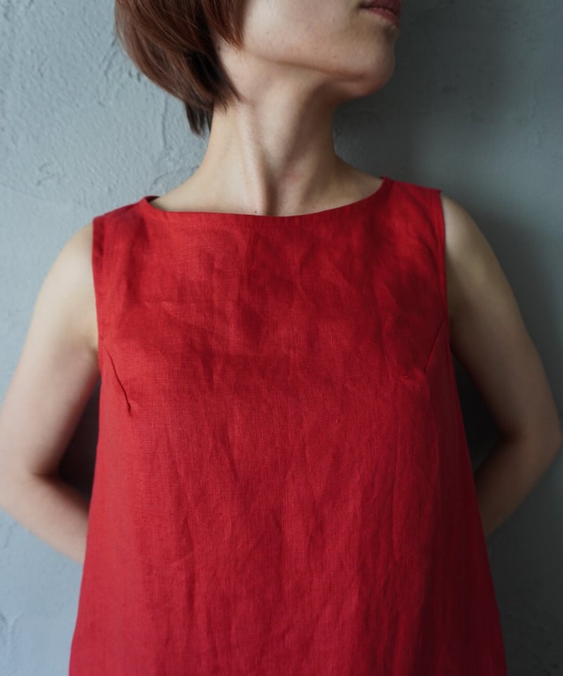 ヘンプ100% ノースリーブワンピース 《nagisa》 | Online Store 忠兵衛の衣