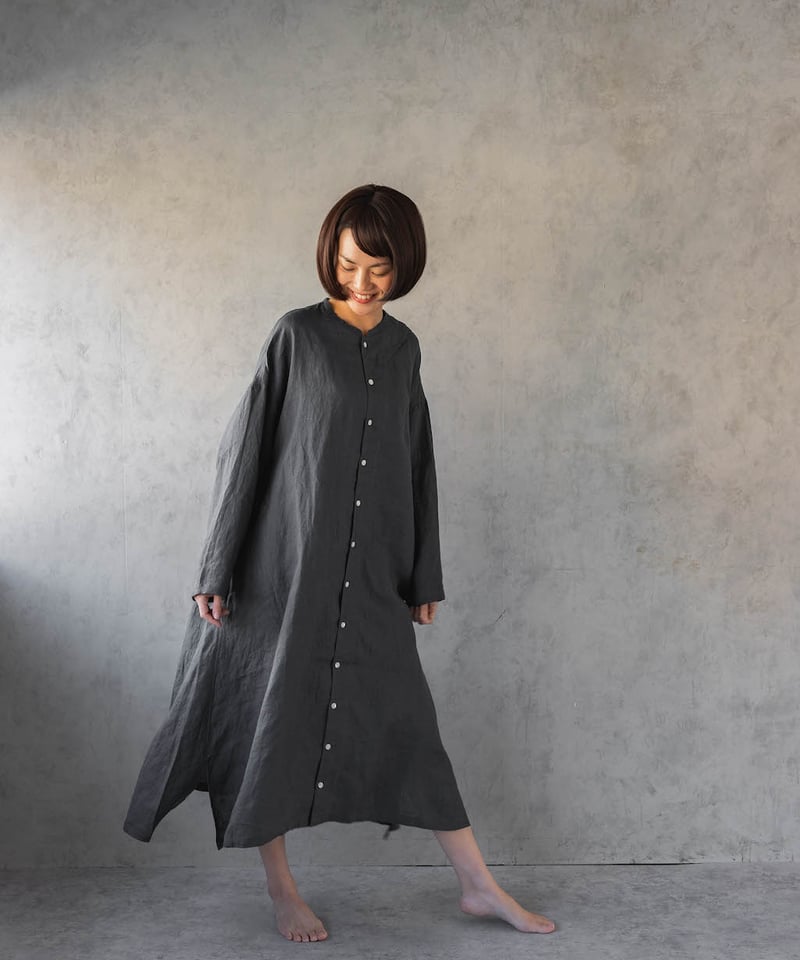 HEMP100％シャツワンピースDRESS/KAZE | Online Store 忠兵衛の衣