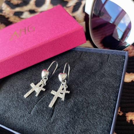 ANG l W cross crystal silver